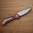 Microtech Auto LUDT Folding Knife 3.5" Bohler M390MK Steel Blade Merlot/Black Aluminum Handle