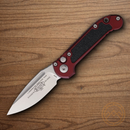 Microtech Auto LUDT Folding Knife 3.5" Bohler M390MK Steel Blade Merlot/Black Aluminum Handle
