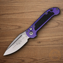 Microtech Auto LUDT Folding Knife 3.5" Bohler M390MK Steel Blade Purple/Black Aluminum Handle