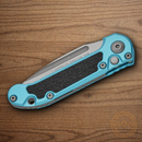 Microtech Auto LUDT GenIII Folding Knife 3.5" Bohler M390MK Steel Blade Turquoise/Black Aluminum Handle