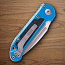Microtech Auto LUDT GenIII Folding Knife 3.5" Bohler M390MK Steel Blade Blue/Black Aluminum Handle
