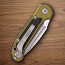 Microtech Auto LUDT GenIII Folding Knife 3.5" Bohler M390MK Steel Blade OD Green/Black Aluminum Handle