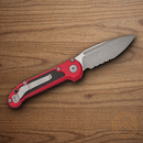 Microtech Auto LUDT GenIII Folding Knife 3.5" Bohler M390MK Steel Blade Red/Black Aluminum Handle