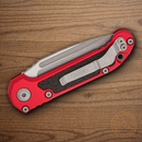 Microtech Auto LUDT GenIII Folding Knife 3.5" Bohler M390MK Steel Blade Red/Black Aluminum Handle