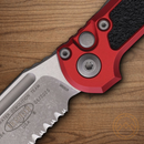 Microtech Auto LUDT GenIII Folding Knife 3.5" Bohler M390MK Steel Blade Red/Black Aluminum Handle