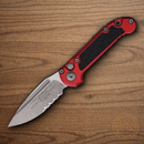 Microtech Auto LUDT GenIII Folding Knife 3.5" Bohler M390MK Steel Blade Red/Black Aluminum Handle