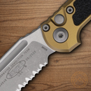 Microtech Auto LUDT GenIII Folding Knife 3.5" Bohler M390MK Steel Blade Tan/Black Aluminum Handle