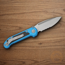 Microtech Auto LUDT GenIII Folding Knife 3.5" Bohler M390MK Steel Blade Blue/Black Aluminum Handle
