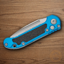 Microtech Auto LUDT GenIII Folding Knife 3.5" Bohler M390MK Steel Blade Blue/Black Aluminum Handle