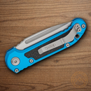 Microtech Auto LUDT GenIII Folding Knife 3.5" Bohler M390MK Steel Blade Blue/Black Aluminum Handle