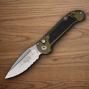 Microtech Auto LUDT GenIII Folding Knife 3.5" Bohler M390MK Steel Blade OD Green/Black Aluminum Handle