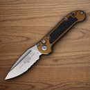 Microtech Auto LUDT GenIII Folding Knife 3.5" Bohler M390MK Steel Blade Tan/Black Aluminum Handle