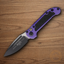 Microtech Auto LUDT GenIII Folding Knife 3.5" Bohler M390MK Steel Blade Purple/Black Aluminum Handle
