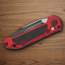 Microtech Auto LUDT GenIII Folding Knife 3.5" Bohler M390MK Steel Blade Red/Black Aluminum Handle