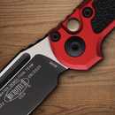 Microtech Auto LUDT GenIII Folding Knife 3.5" Bohler M390MK Steel Blade Red/Black Aluminum Handle