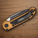 Microtech Auto LUDT GenIII Folding Knife 3.5" Bohler M390MK Steel Blade Tan/Black Aluminum Handle
