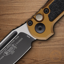 Microtech Auto LUDT GenIII Folding Knife 3.5" Bohler M390MK Steel Blade Tan/Black Aluminum Handle