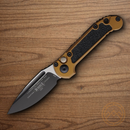 Microtech Auto LUDT GenIII Folding Knife 3.5" Bohler M390MK Steel Blade Tan/Black Aluminum Handle
