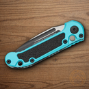 Microtech Auto LUDT GenIII Folding Knife 3.5" Bohler M390MK Steel Blade Turquoise/Black Aluminum Handle