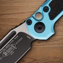 Microtech Auto LUDT GenIII Folding Knife 3.5" Bohler M390MK Steel Blade Turquoise/Black Aluminum Handle
