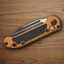 Microtech Auto LUDT GenIII Folding Knife 3.5" Bohler M390MK Steel Blade Tan/Black Aluminum Handle