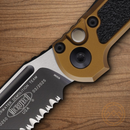 Microtech Auto LUDT GenIII Folding Knife 3.5" Bohler M390MK Steel Blade Tan/Black Aluminum Handle