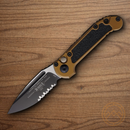 Microtech Auto LUDT GenIII Folding Knife 3.5" Bohler M390MK Steel Blade Tan/Black Aluminum Handle