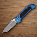 Microtech Auto LUDT GenIII Folding Knife 3.5" Bohler M390MK Steel Blade Blue/Black Aluminum Handle