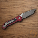 Microtech Auto LUDT GenIII Folding Knife 3.5" Bohler M390MK Steel Blade Red/Black Aluminum Handle