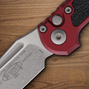Microtech Auto LUDT GenIII Folding Knife 3.5" Bohler M390MK Steel Blade Red/Black Aluminum Handle