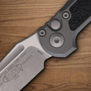 Microtech Auto LUDT GenIII Folding Knife 3.5" Bohler M390MK Steel Blade Gray/Black Aluminum Handle