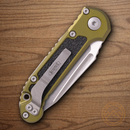Microtech Auto LUDT GenIII Folding Knife 3.5" Bohler M390MK Steel Blade OD Green/Black Aluminum Handle