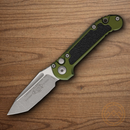 Microtech Auto LUDT GenIII Folding Knife 3.5" Bohler M390MK Steel Blade OD Green/Black Aluminum Handle