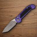 Microtech Auto LUDT GenIII Folding Knife 3.5" Bohler M390MK Steel Blade Purple/Black Aluminum Handle