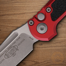 Microtech Auto LUDT GenIII Folding Knife 3.5" Bohler M390MK Steel Blade Red/Black Aluminum Handle