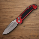 Microtech Auto LUDT GenIII Folding Knife 3.5" Bohler M390MK Steel Blade Red/Black Aluminum Handle