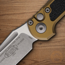 Microtech Auto LUDT GenIII Folding Knife 3.5" Bohler M390MK Steel Blade Tan/Black Aluminum Handle