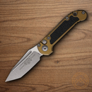 Microtech Auto LUDT GenIII Folding Knife 3.5" Bohler M390MK Steel Blade Tan/Black Aluminum Handle