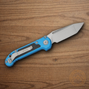 Microtech Auto LUDT GenIII Folding Knife 3.5" Bohler M390MK Steel Blade Blue/Black Aluminum Handle