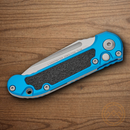 Microtech Auto LUDT GenIII Folding Knife 3.5" Bohler M390MK Steel Blade Blue/Black Aluminum Handle