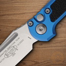 Microtech Auto LUDT GenIII Folding Knife 3.5" Bohler M390MK Steel Blade Blue/Black Aluminum Handle