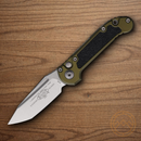Microtech Auto LUDT GenIII Folding Knife 3.5" Bohler M390MK Steel Blade OD Green/Black Aluminum Handle
