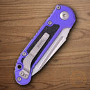 Microtech Auto LUDT GenIII Folding Knife 3.5" Bohler M390MK Steel Blade Purple/Black Aluminum Handle