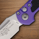 Microtech Auto LUDT GenIII Folding Knife 3.5" Bohler M390MK Steel Blade Purple/Black Aluminum Handle
