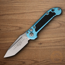 Microtech Auto LUDT GenIII Folding Knife 3.5" Bohler M390MK Steel Blade Turquoise/Black Aluminum Handle