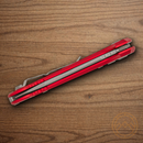 Microtech Auto LUDT GenIII Folding Knife 3.5" Bohler M390MK Steel Blade Red/Black Aluminum Handle