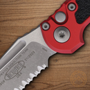 Microtech Auto LUDT GenIII Folding Knife 3.5" Bohler M390MK Steel Blade Red/Black Aluminum Handle