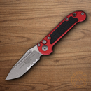 Microtech Auto LUDT GenIII Folding Knife 3.5" Bohler M390MK Steel Blade Red/Black Aluminum Handle