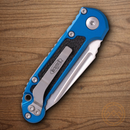 Microtech Auto LUDT GenIII Folding Knife 3.5" Bohler M390MK Steel Blade Blue/Black Aluminum Handle