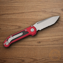 Microtech Auto LUDT GenIII Folding Knife 3.5" Bohler M390MK Steel Blade Red/Black Aluminum Handle
